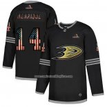 Camiseta Hockey Anaheim Ducks Adam Henrique 2020 USA Flag Negro