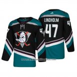 Camiseta Hockey Anaheim Ducks Hampus Lindholm Alternato 25th Aniversario Autentico Negro