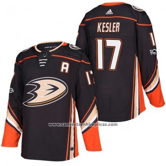 Camiseta Hockey Anaheim Ducks Ryan Kesler Primera Autentico 17 2018 Negro