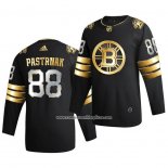 Camiseta Hockey Boston Bruins David Pastrnak Golden Edition Limited Autentico 2020-21 Negro