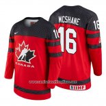 Camiseta Hockey Canada Allan Mcshane 2018 IIHF World Championship Jugador Rojo