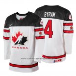 Camiseta Hockey Canada Bowen Byram 2018 IIHF World Championship Jugador Blanco