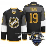 Camiseta Hockey Chicago Blackhawks 19 Jonathan Toews 2016 All Star Negro