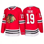 Camiseta Hockey Chicago Blackhawks 19 Jonathan Toews Primera 2018 Rojo