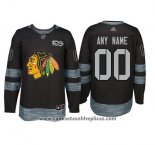 Camiseta Hockey Chicago Blackhawks Personalizada Negro