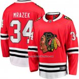 Camiseta Hockey Chicago Blackhawks Petr Mrazek Primera Breakaway Rojo