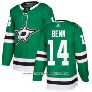 Camiseta Hockey Dallas Stars 14 Jamie Benn Verde Primera Autentico Stitched