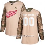 Camiseta Hockey Detroit Red Wings Autentico 2017 Veterans Day Stitched Personalizada Camuflaje