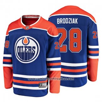 Camiseta Hockey Edmonton Oilers Kyle Brodziak Alternato Breakaway Azul