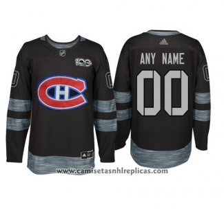 Camiseta Hockey Montreal Canadiens Personalizada Negro