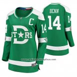 Camiseta Hockey Mujer Dallas Stars Jamie Benn Breakaway Jugador 2020 Winter Classic Verde