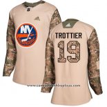 Camiseta Hockey Mujer New York Islanders 19 Bryan Trottier Autentico 2017 Veterans Day Stitched Camuflaje