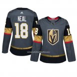 Camiseta Hockey Mujer Vegas Golden Knights 18 James Neal Primera Adizero Gris