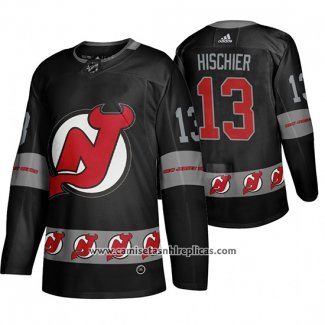 Camiseta Hockey New Jersey Devils Nico Hischier Breakaway Negro