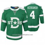 Camiseta Hockey Nino Dallas Stars Miro Heiskanen Replica Jugador 2020 Winter Classic Verde