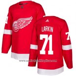 Camiseta Hockey Nino Detroit Red Wings 71 Dylan Larkin Rojo Primera Autentico Stitched