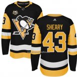 Camiseta Hockey Nino Pittsburgh Penguins 43 Conor Sheary Negro 50 Anniversary Primera Premier