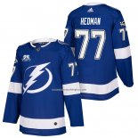 Camiseta Hockey Nino Tampa Bay Lightning 77 Victor Hedman Azul 2018 Autentico Primera