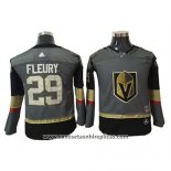 Camiseta Hockey Nino Vegas Golden Knights 29 Marc-andre Fleury Gris Primera Autentico Stitched