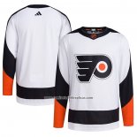 Camiseta Hockey Philadelphia Flyers Reverse Retro Autentico Blank Blanco