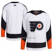 Camiseta Hockey Philadelphia Flyers Reverse Retro Autentico Blank Blanco