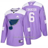 Camiseta Hockey St Louis Blues Joel Edmundson Hockey Fights Cancerjpg Violeta