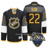 Camiseta Hockey Vancouver Canucks 22 Daniel Sedin 2016 All Star Negro