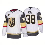 Camiseta Hockey Vegas Golden Knights 38 Tomas Hyka Segunda 2018 Blanco