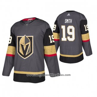 Camiseta Hockey Vegas Golden Knights Reilly Smith Autentico Gris