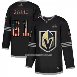 Camiseta Hockey Vegas Golden Knights Stone 2020 USA Flag Negro