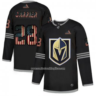 Camiseta Hockey Vegas Golden Knights William Carrier 2020 USA Flag Negro