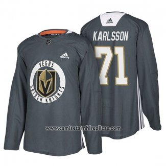 Camiseta Hockey Vegas Golden Knights William Karlsson Gray New Season Practice