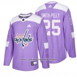 Camiseta Hockey Washington Capitals Devante Smith Pelly Hockey Fights Cancer Violeta