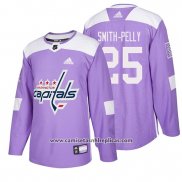 Camiseta Hockey Washington Capitals Devante Smith Pelly Hockey Fights Cancer Violeta