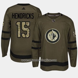 Camiseta Hockey Winnipeg Jets Matt Hendricks Camuflaje Salute To Service