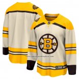 Camiseta Hockey Boston Bruins 100th Aniversario Premier Breakaway Crema