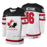 Camiseta Hockey Canada Allan Mcshane 2018 IIHF World Championship Jugador Blanco