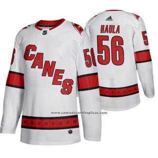 Camiseta Hockey Carolina Hurricanes Erik Haula Segunda Autentico Blanco