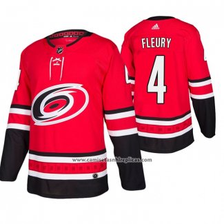 Camiseta Hockey Carolina Hurricanes Haydn Fleury Primera Autentico Rojo