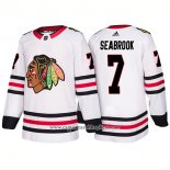 Camiseta Hockey Chicago Blackhawks 7 Brent Seabrook Segunda 2018 Blanco