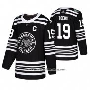 Camiseta Hockey Chicago Blackhawks Jonathan Toews Winter Classic Negro