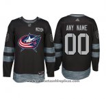 Camiseta Hockey Columbus Blue Jackets Personalizada Negro