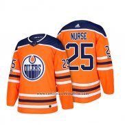 Camiseta Hockey Edmonton Oilers 25 Darnell Nurse 2018 Naranja