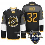 Camiseta Hockey Los Angeles Kings 32 Jonathan Quick 2016 All Star Negro