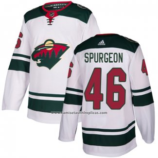 Camiseta Hockey Minnesota Wild 46 Jared Spurgeon Road Autentico Blanco