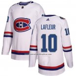 Camiseta Hockey Montreal Canadiens 10 Guy Lafleur Autentico 2017 100 Classic Blanco