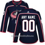 Camiseta Hockey Mujer Columbus Blue Jackets Personalizada Azul