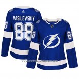 Camiseta Hockey Mujer Tampa Bay Lightning 88 Andrei Vasilevskiy Primera Adizero Jugador Azul