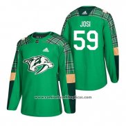 Camiseta Hockey Nashville Predators Roman Josi 2018 St. Patrick's Day Verde