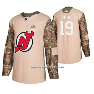 Camiseta Hockey New Jersey Devils Travis Zajac Veterans Day Camuflaje